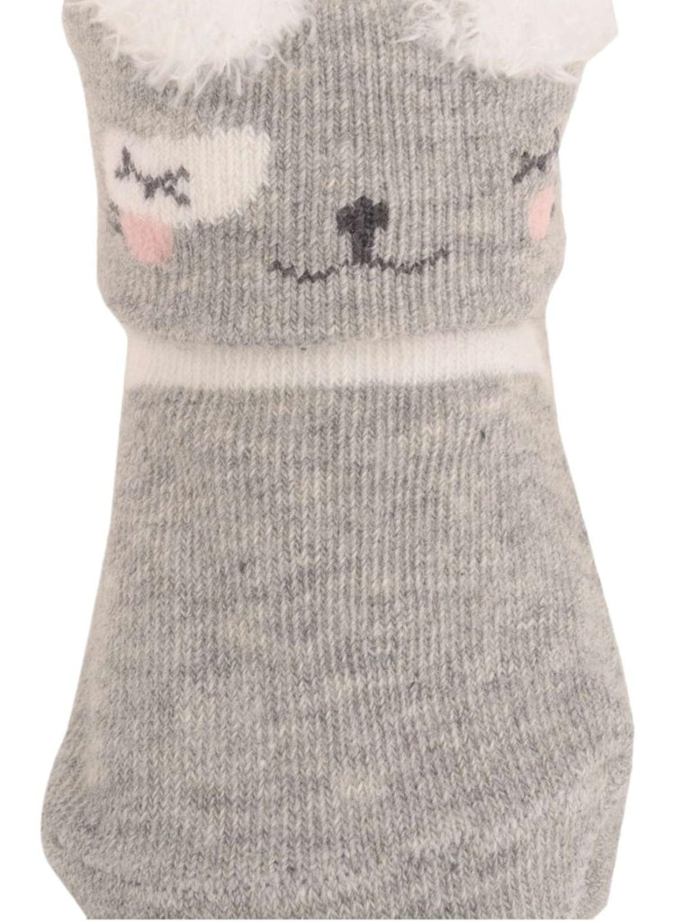 Grey_Baby_Socks_with_Cute_Bear_Face_and_Ears_Closeup_View-Photoroom