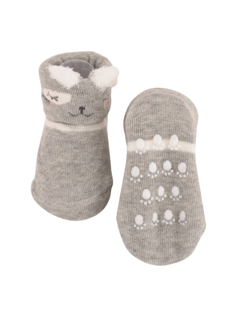 Grey_Baby_Socks_with_Cute_Bear_Face_and_Ears_Front_And_Back_View-Photoroom