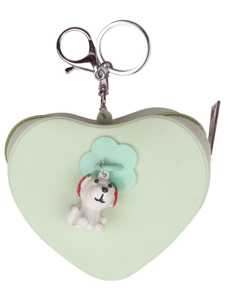 Heart-Shaped_Green_Coin_Pouch_with_Adorable_Dog_Charm_and_Mint_Flower_Accent_Front_View