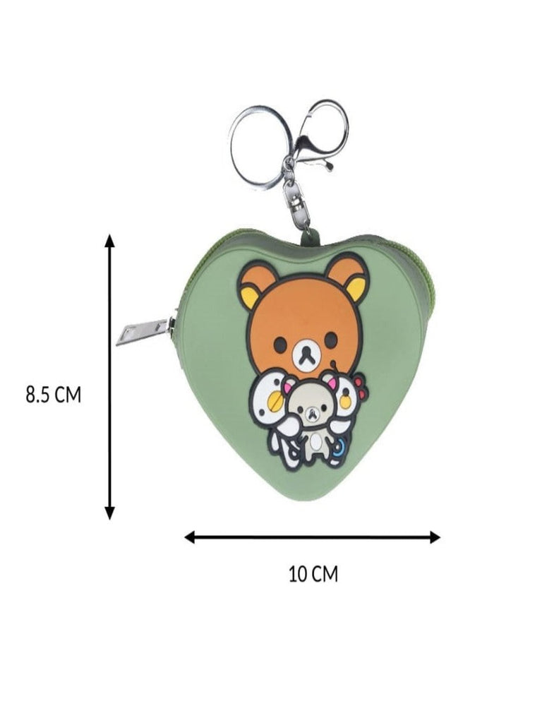 Heart-Shaped_Green_Coin_Pouch_with_Cute_Bear_and_Friends_Design_Measurement