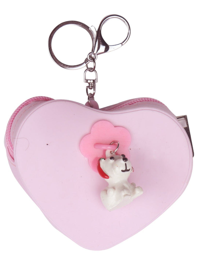 Heart-Shaped_Pink_Coin_Pouch_with_Adorable_Dog_Charm_and_Flower_Front_View