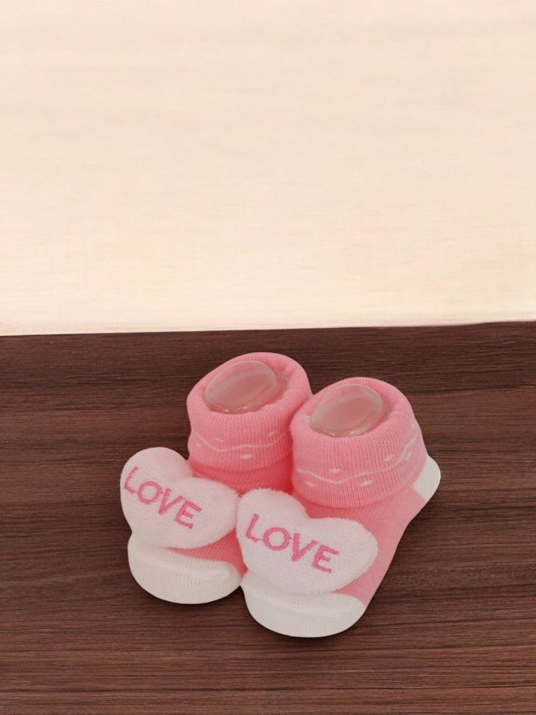 Heartfelt Love Baby Socks - Blush Pink Delight