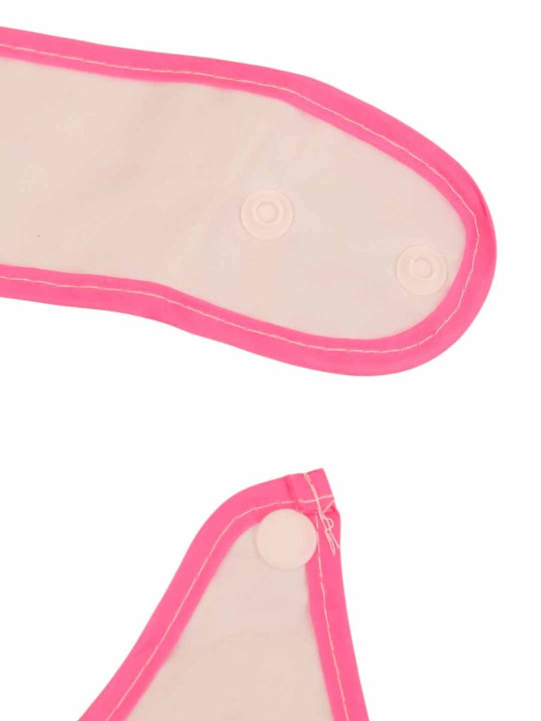 HoppyDaysBabyBib_PinkFeedingBibwithCuteBunnyPrintandCatcherPocket-ShowingBottomView