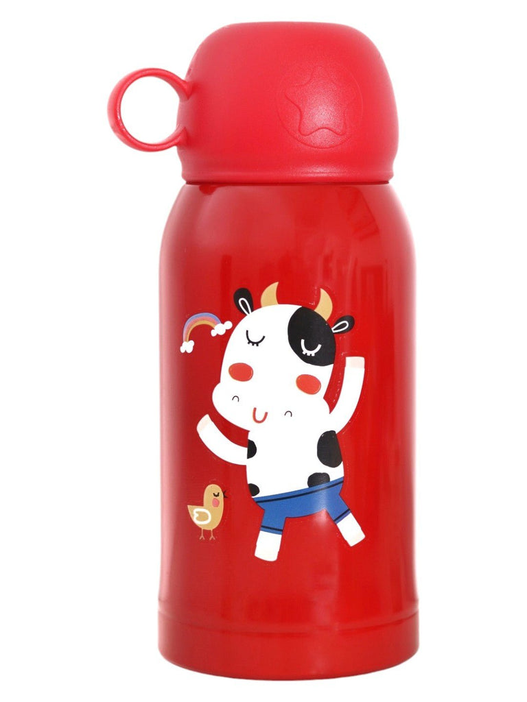 Hot & Cold Cow Red Thermos Flask - 500 ml-Front View