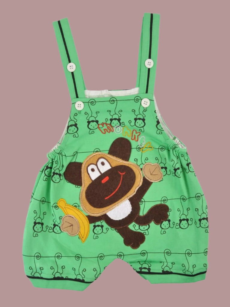 jaybeeClubBabyRomper-GreenMonkeyDesignfrontview