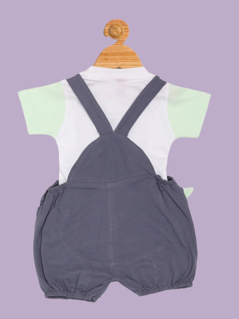 Boy's Beetle-Inspired Dungaree with Fun 3D Design back view