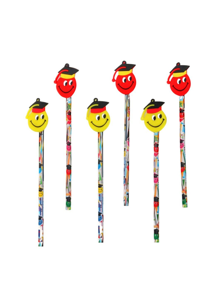 Yellow_Bee_Pencil_with_Smiley_Motifs_Yellow_Red_Pack_of_6_-front