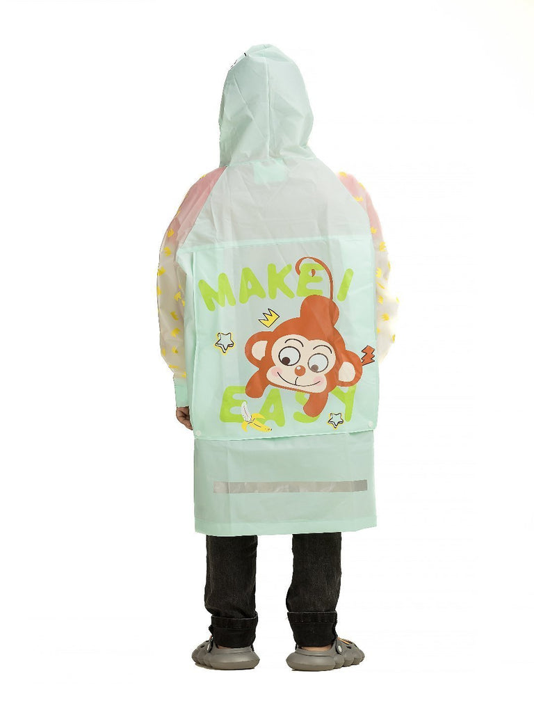 jungle-jamboree-raincoat-with-playful-monkey-design Back View