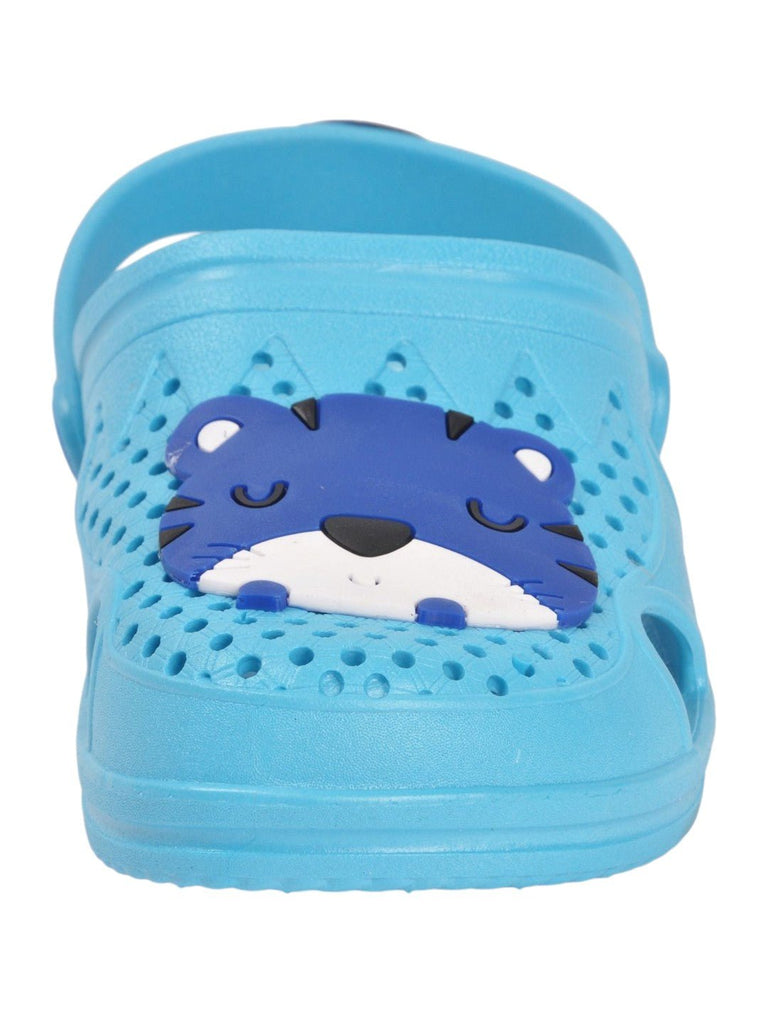 Light Blue Tiger Face Sandals For Boys Top View.