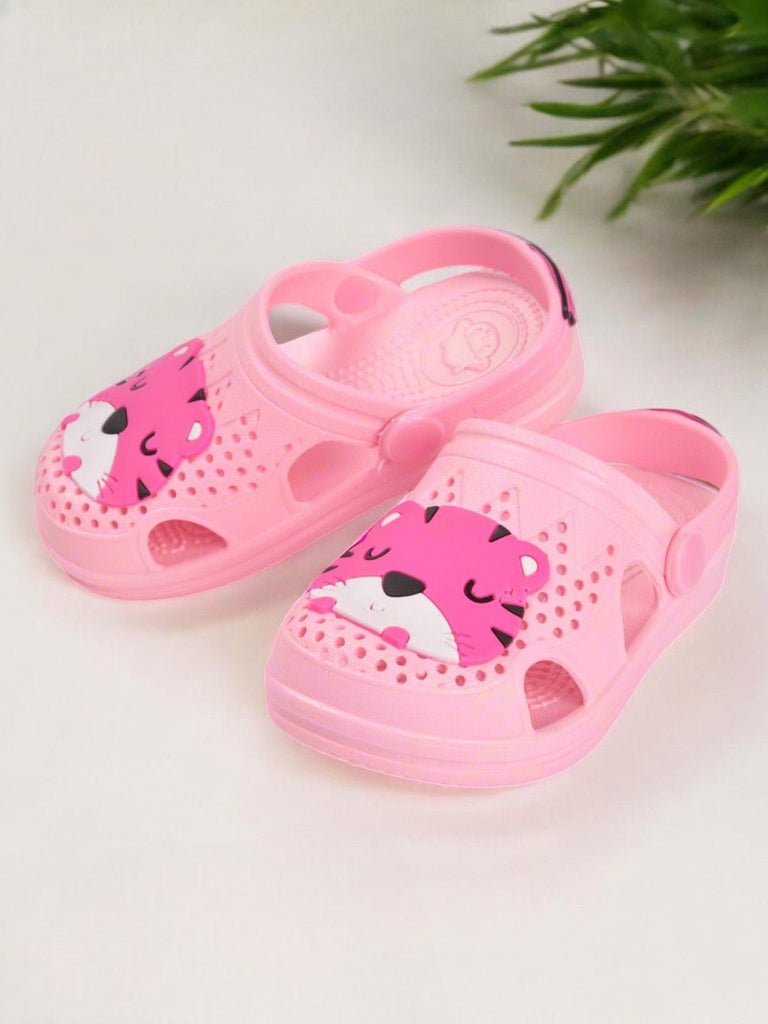 pink Tiger Face Sandals For Boys Full View