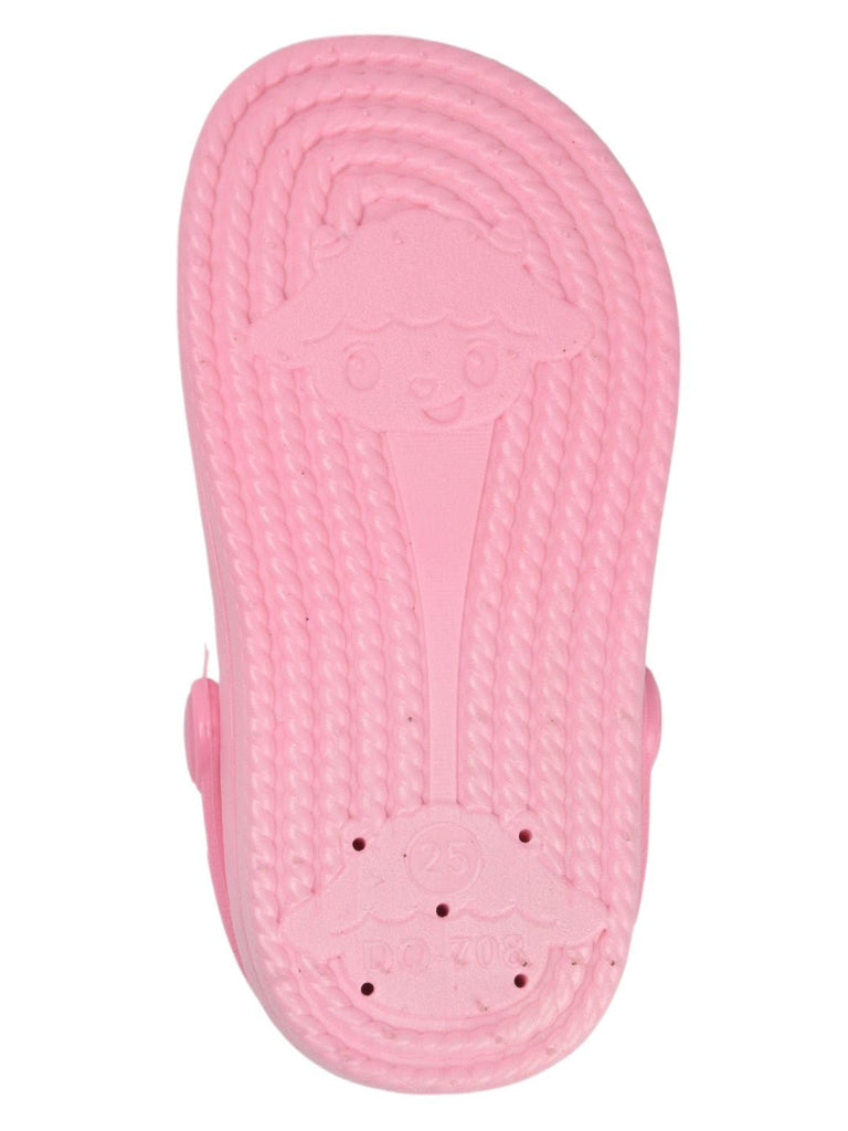 light pink Tiger Face Sandals For Boys Bottom View.