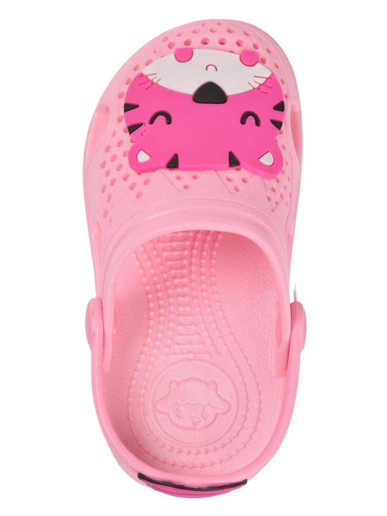 Light pink Tiger Face Sandals For Boys Top View.