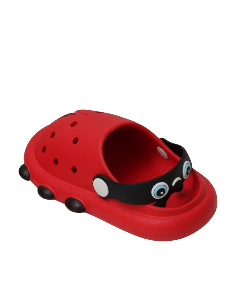 yellow bee Red Ladybug Clogs for Kids- Back View