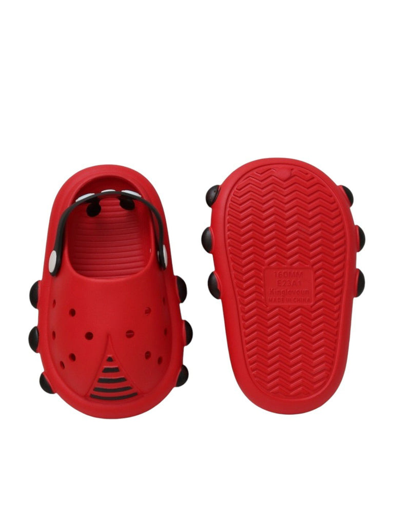 yellow bee Red Ladybug Clogs for Kids- Back & View