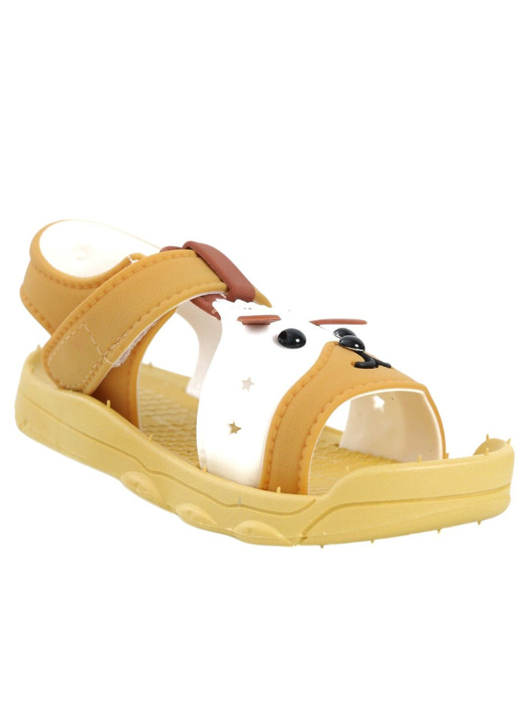 Little Explorer Yellow Puppy Sandals For Boys-Angle View