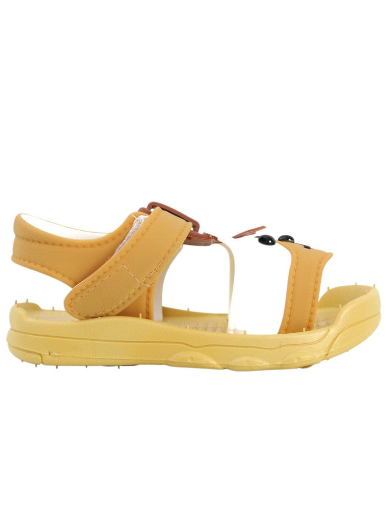 Little Explorer Yellow Puppy Sandals For Boys-Side View