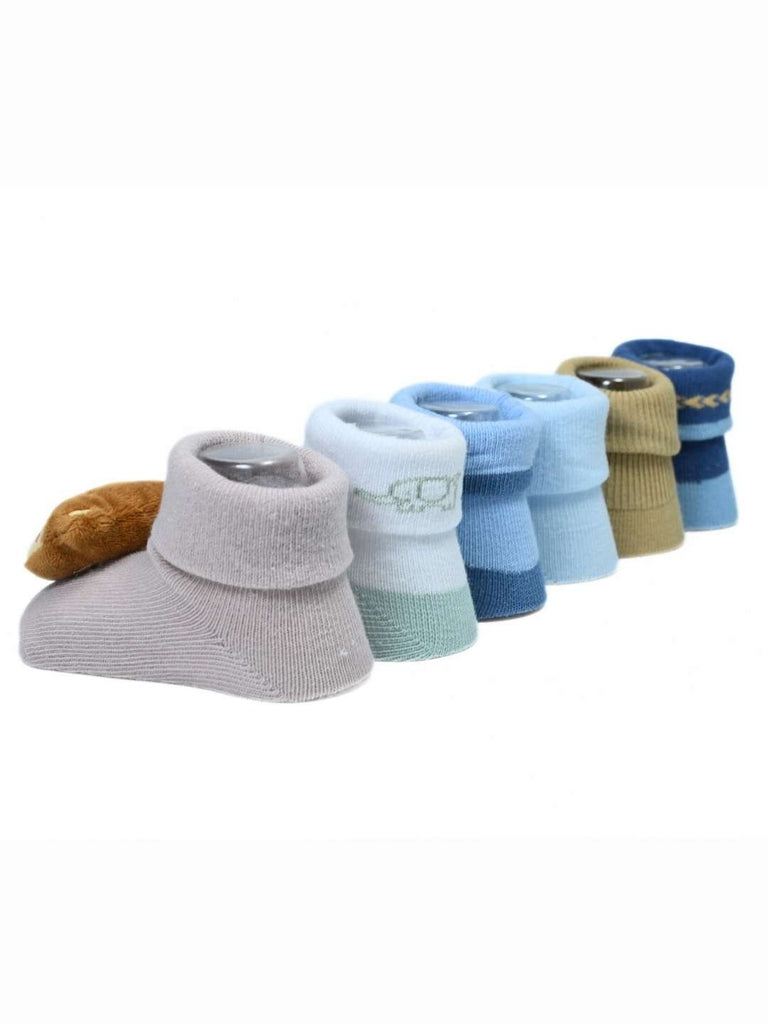 Little Legends Baby Socks Combo – 6 Adorable Characters in Soft Knit Booties for Everyday Comfort-Back View
