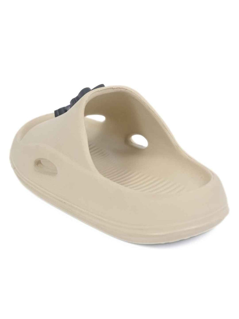 Lovely Minnie Mouse & Daisy Duck Slides for Girls Beige - Back View