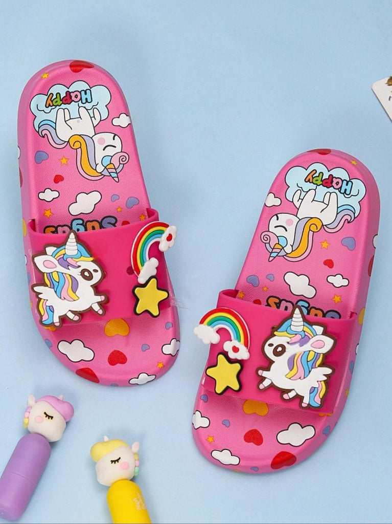 Yellow bee magical unicorn fantasy sliders for girls.