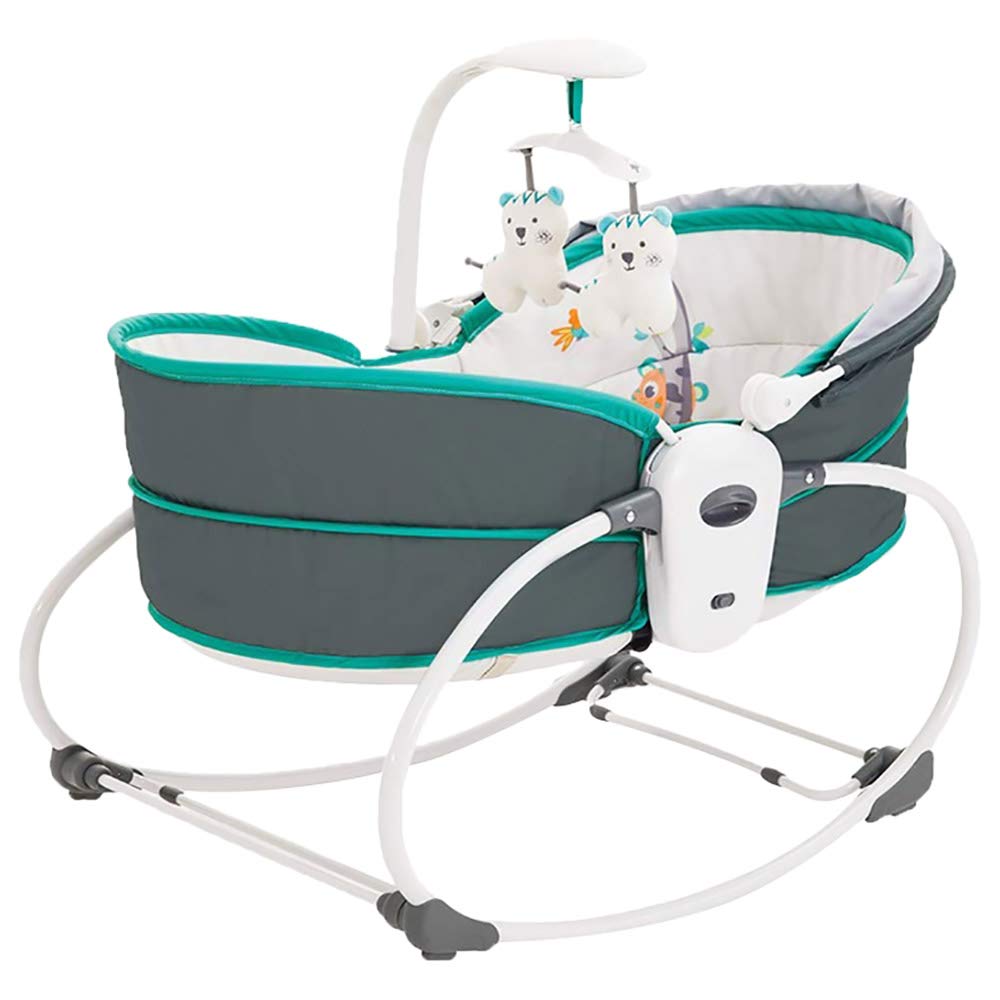 mastela 5 in 1 rockers and bassinet napper for baby front view.