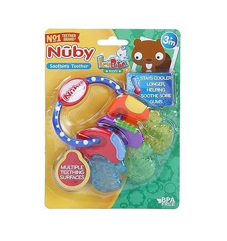 Nuby Icy bite Hard Or Soft Teeting Keys Multicolor Packaged View