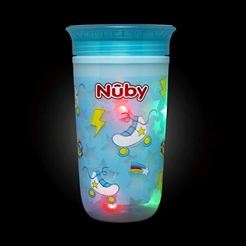 Nuby Light Up 360° Wonder Cup 300ml (Aqua) - Full View