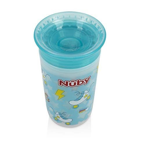 Nuby Light Up 360° Wonder Cup 300ml (Aqua) - Lid View