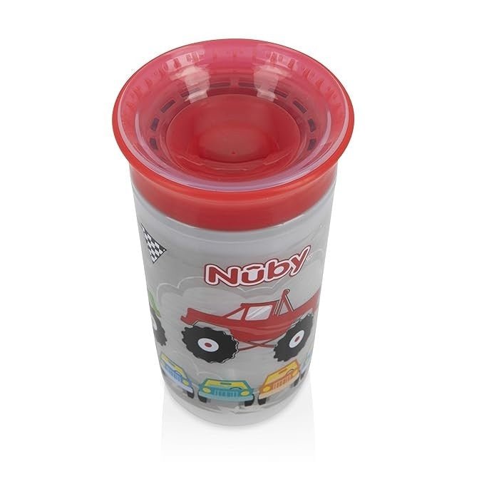 Nuby Light Up 360° Wonder Cup 300ml (Grey) - Lid View