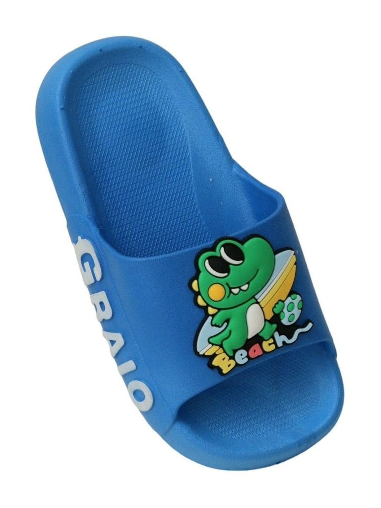 Yellow bee blue frog theme sliders for boys Angle view.