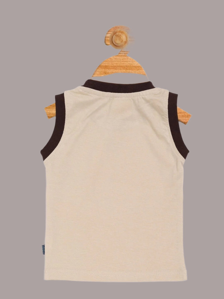 Baby Boys' Beige Gas Station Tank Top – back View