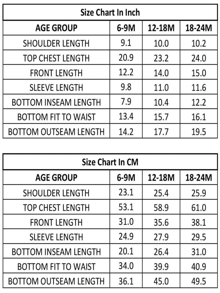 OLIOKIDSclothssizechart