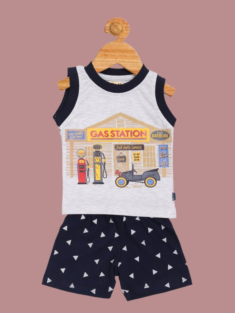 BabyBoys_GreyGasStationTankTopandNavyPrintedShortsSet_RetroRoadTripOutfitfullview