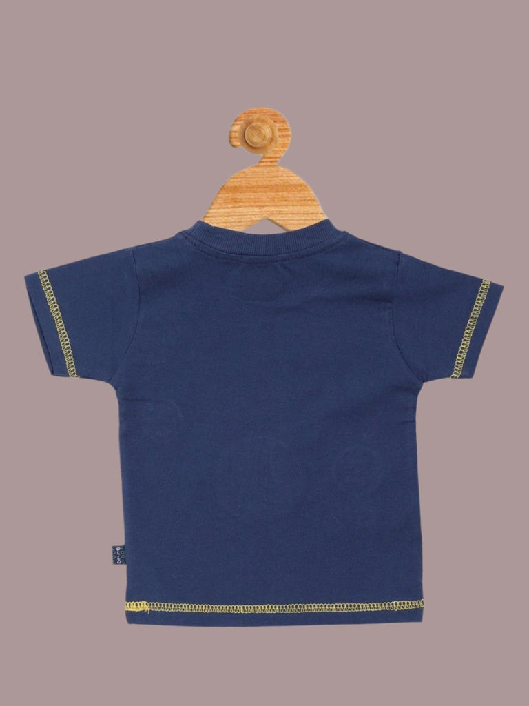 Back view of Olio Kids Baby Boys' Navy Basketball League T-Shirt.