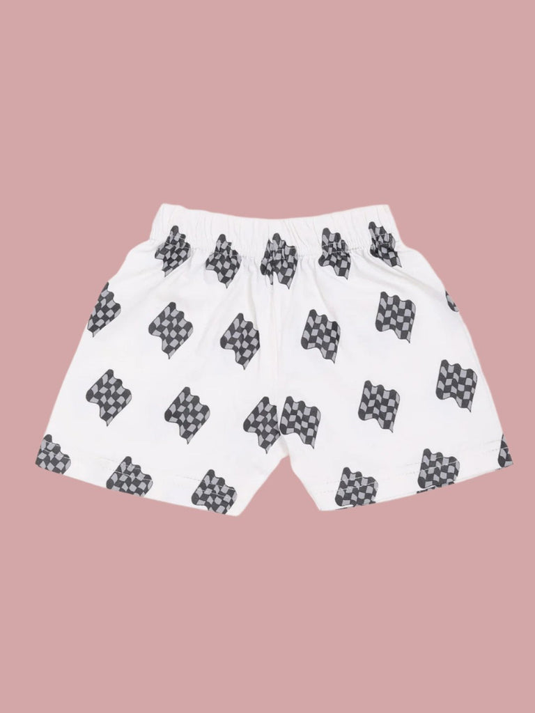 Olio Kids Baby Boys' Grey & white shorts view