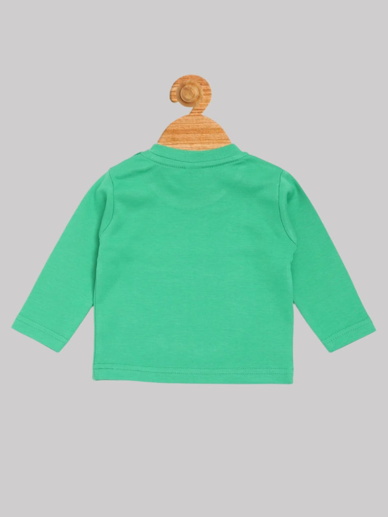 Olio Kids Boy’s Green ‘Race for Kids’ Long Sleeve T-Shirt Back View"