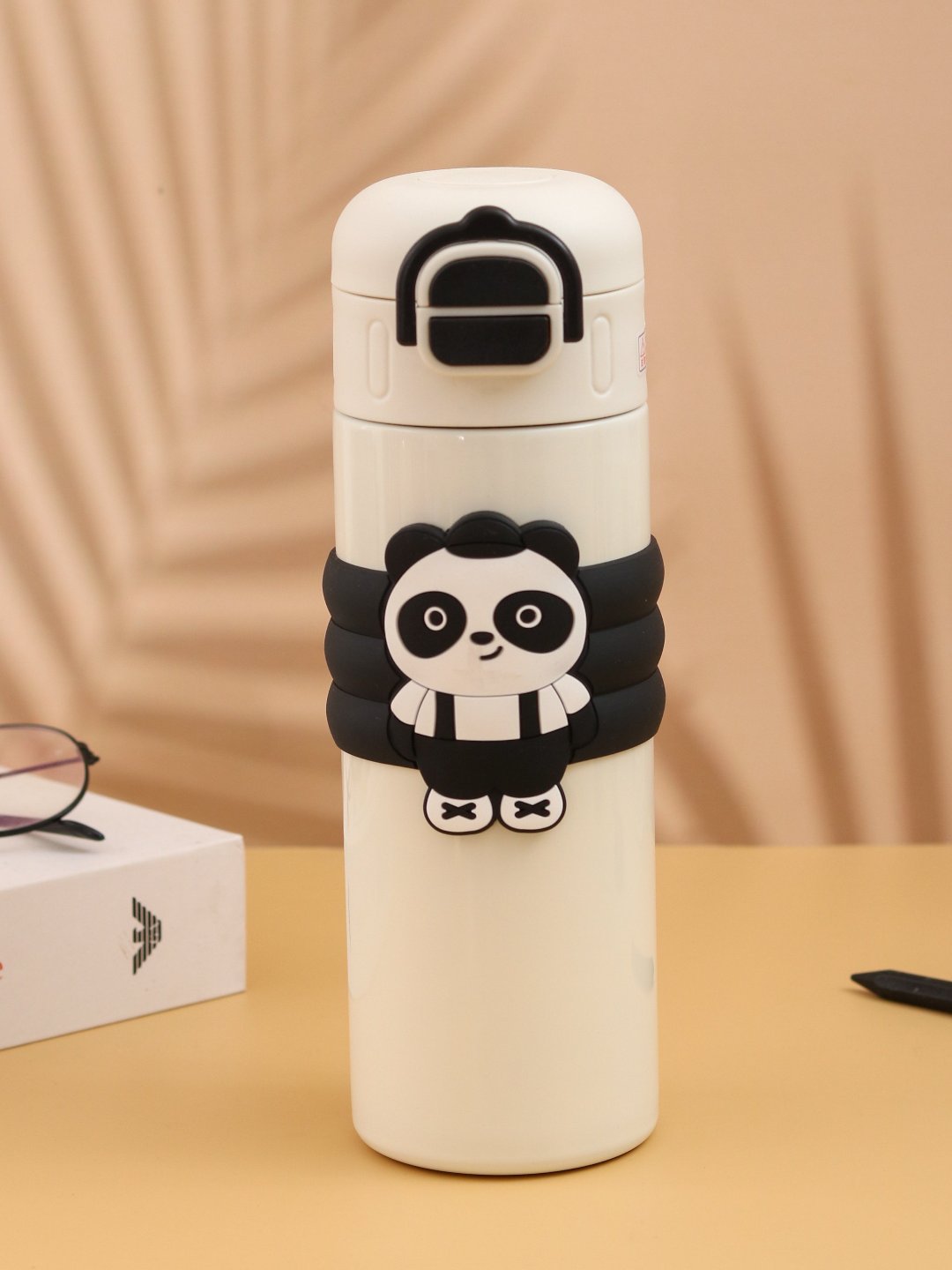 Panda-Themed Kids’ Insulated Hot & Cold Stainless Steel Water Bottle ...