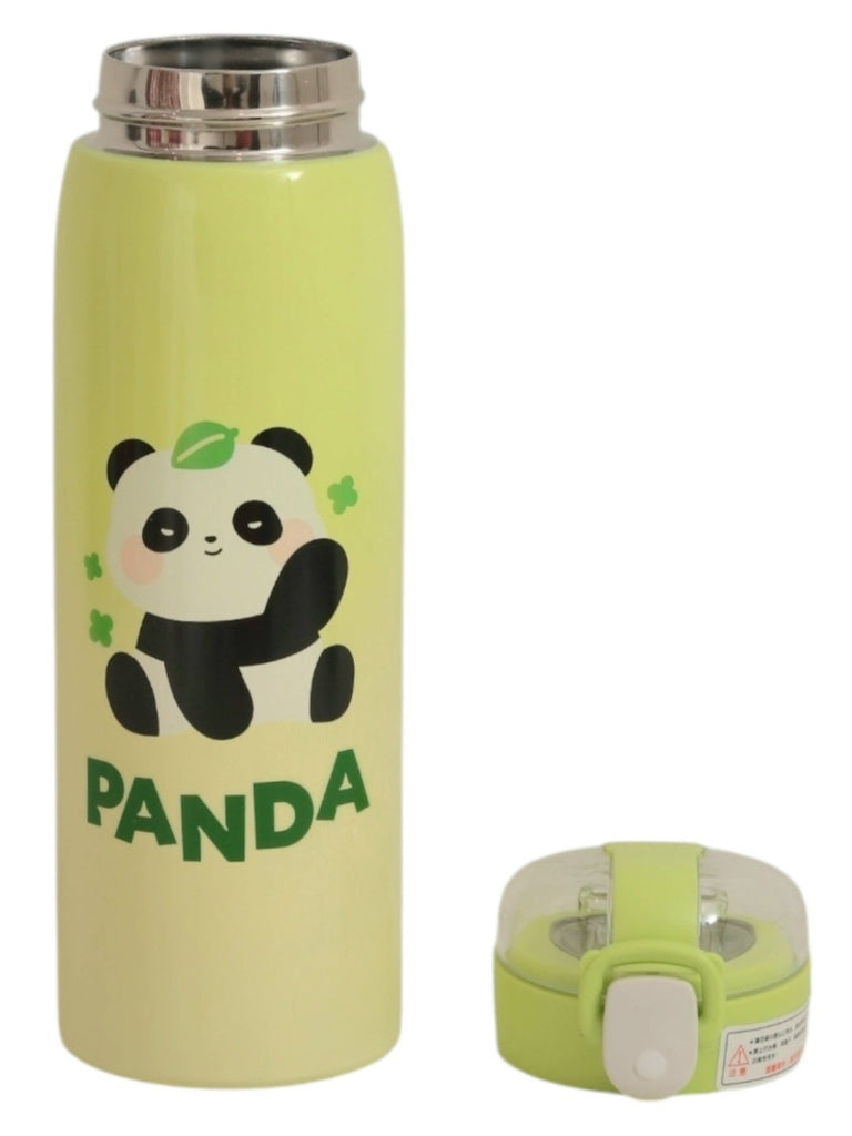 Panda-ThemedBoysInsulatedFlaskinGreenLeak-ProofandDurableDesign-flaskandcapview