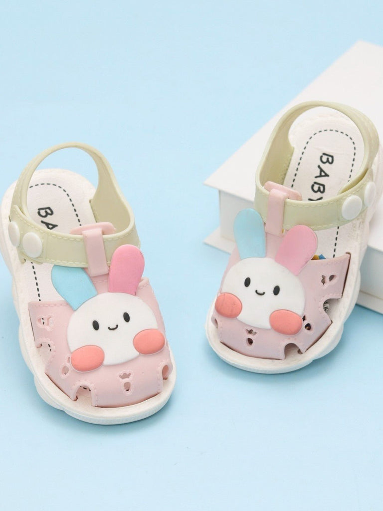 Creative display of Pastel Bunny Delight Sandals for Girls, perfect for playful and stylish young wearers