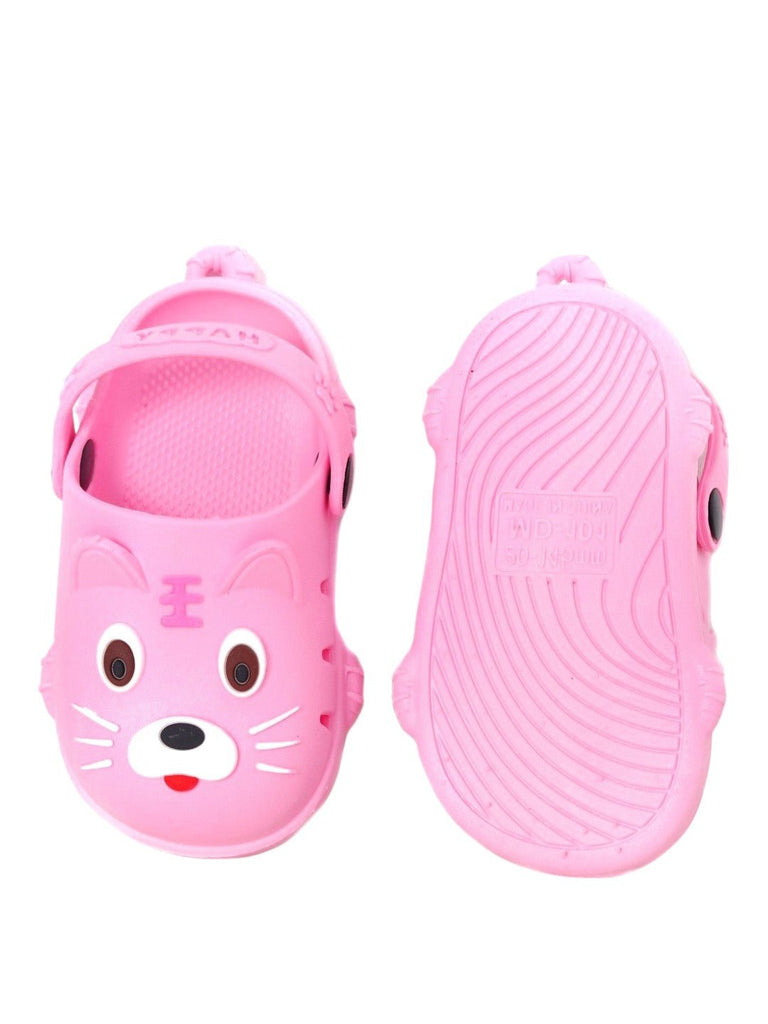 Paws & Play: Adorable Pink Puppy Clogs for Kids-Front & Back View