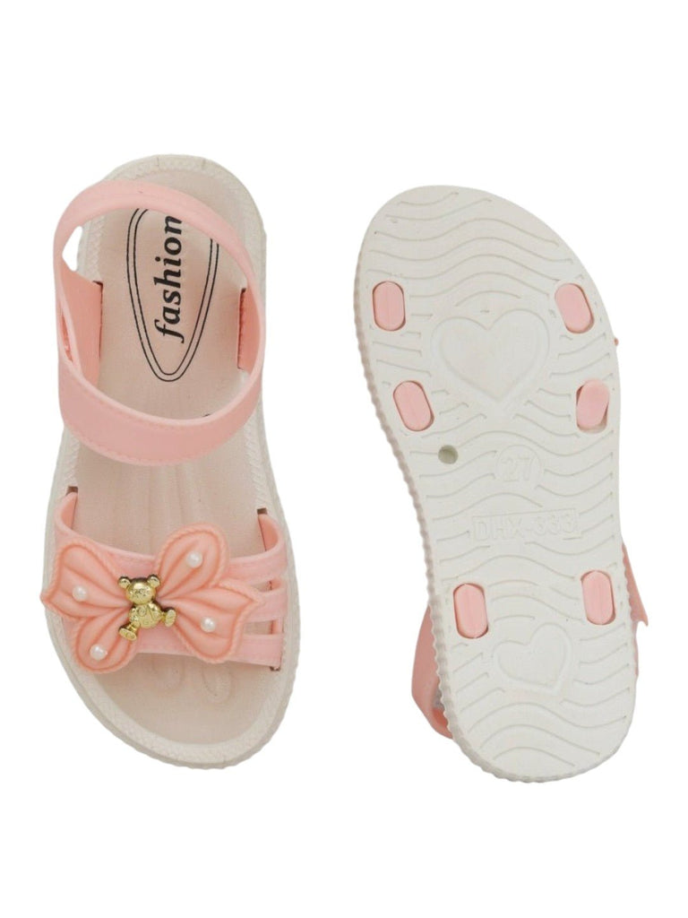 peachy-keen-bow-and-bear-sandals-front & back view