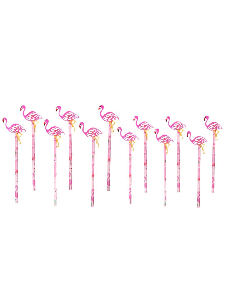 Yellow_Bee_Pencil_with_Flamingo_Motifs_for_Girls_Multi_Pack_of_12_-front