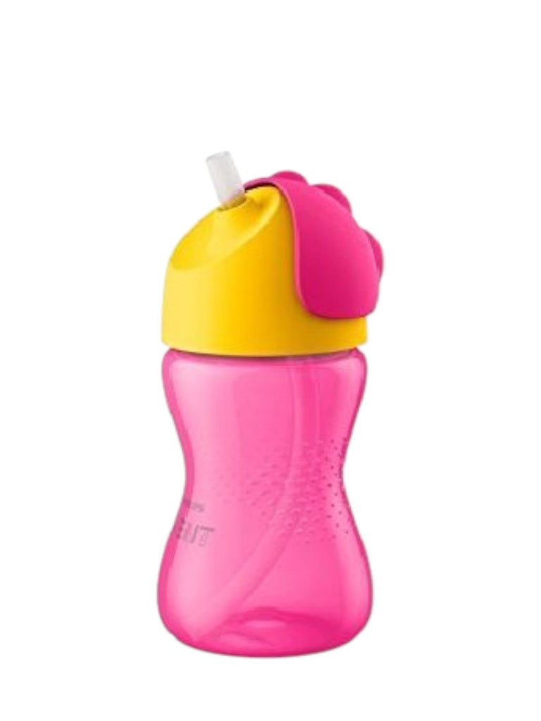 Philips Avent My Bendy Straw Cup, 300ml/10Oz/12M+ (Pink)-Front View