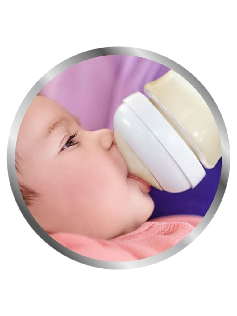 Philips Avent Natural 2. 0 Pink Feeding Bottle 260ml-close up view
