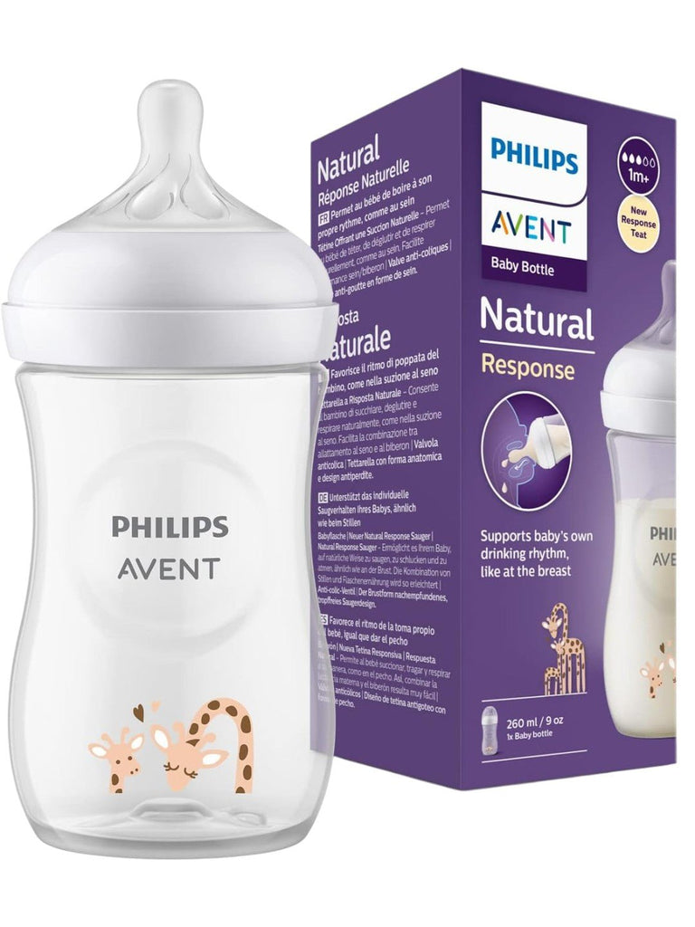 Philips Avent Natural Response Baby Bottle - 260ml Baby-full view-packaging view