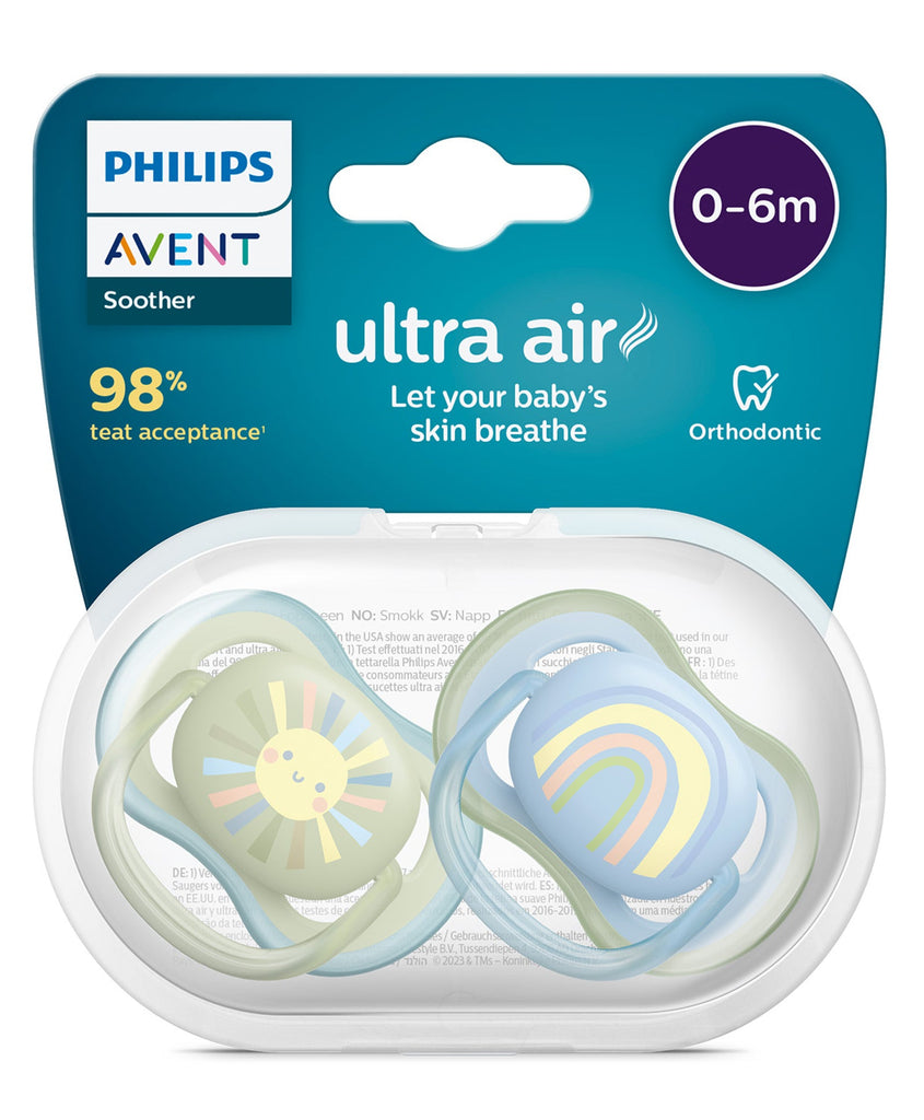Philips Avent Ultra Air Pacifier 0-6 Months Front Packaging View