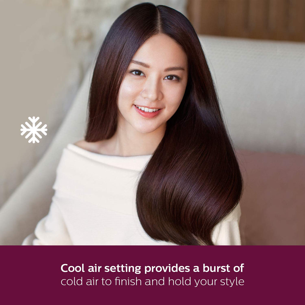 Cool Air Setting Feature on Philips Hair Dryer for Styling Finish