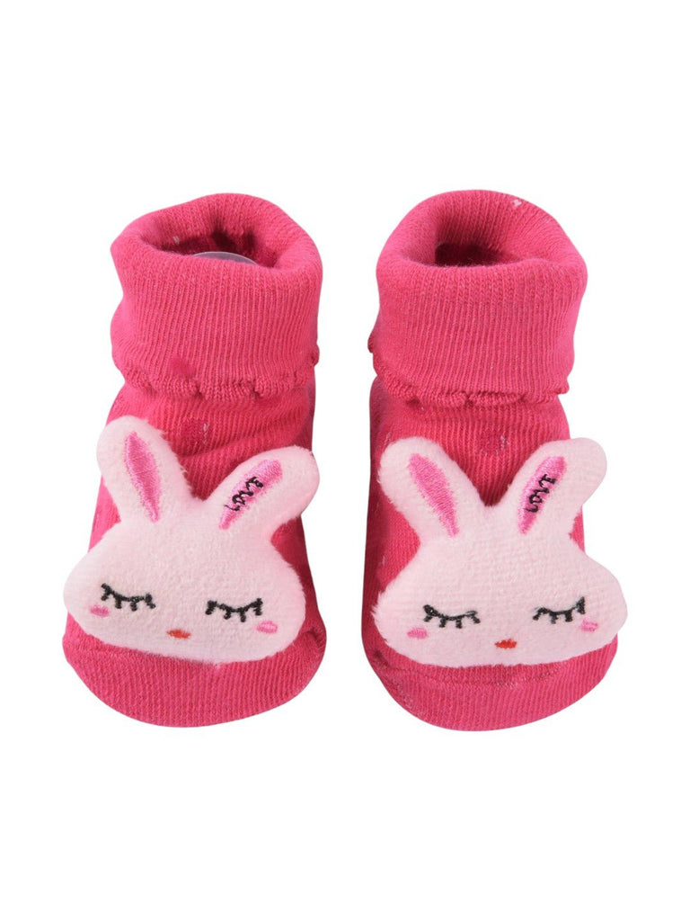 Pink_Baby_Socks_with_Adorable_Bunny_Face_Design_Upper_View