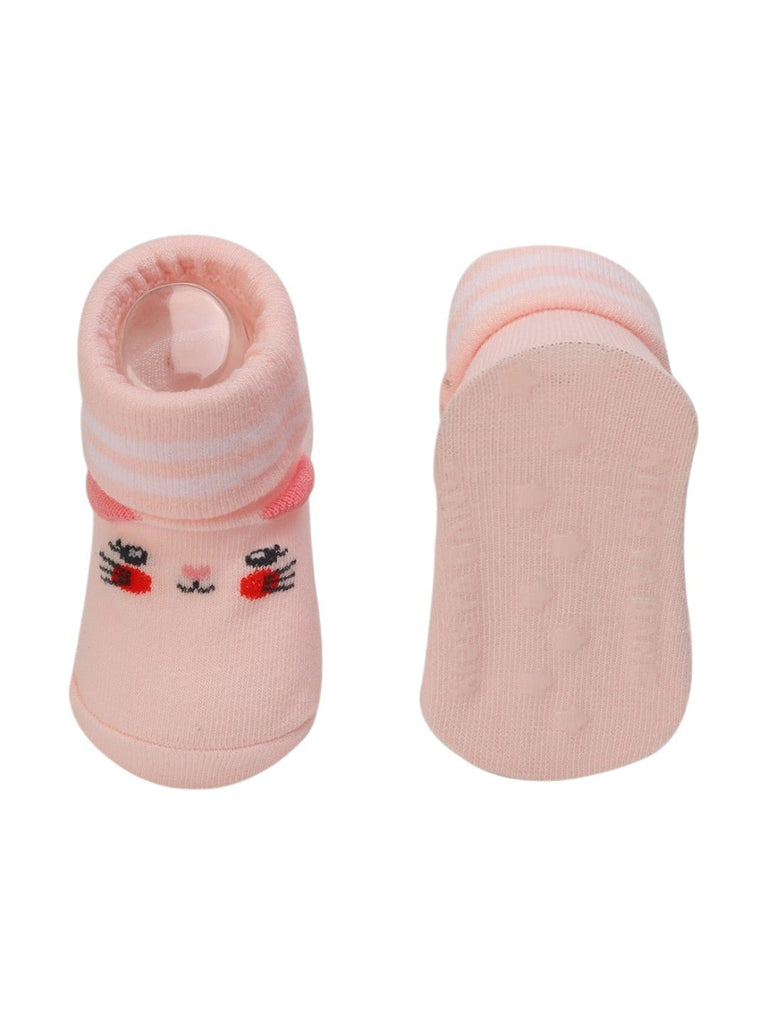 Pink_Baby_Socks_with_Cute_Cat_Face_and_Striped_Cuffs_Front_And_Back_View-Photoroom