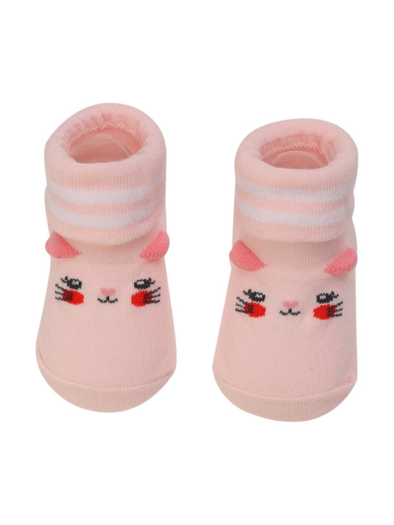 Pink_Baby_Socks_with_Cute_Cat_Face_and_Striped_Cuffs_Upper_View-Photoroom