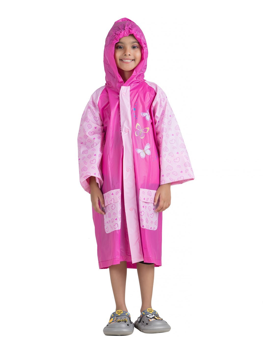 Pink Butterfly Raincoat for Girls – Yellow Bee India